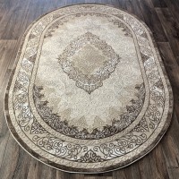 Турецкий ковер VEIVET 27069 Коричневый овал